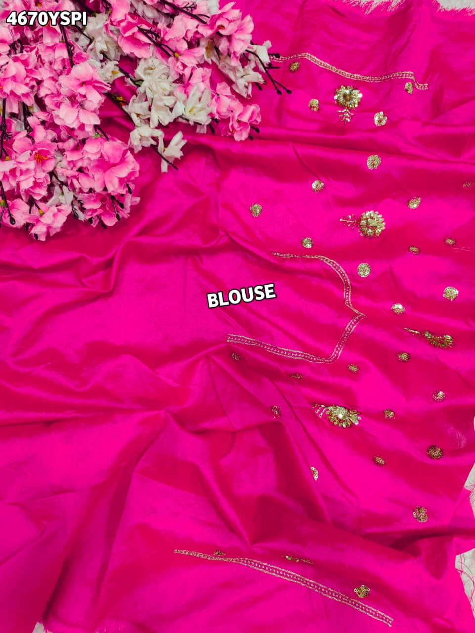 KcPc Georgette Bandhani Saree with Cutdana Embroidery BAL