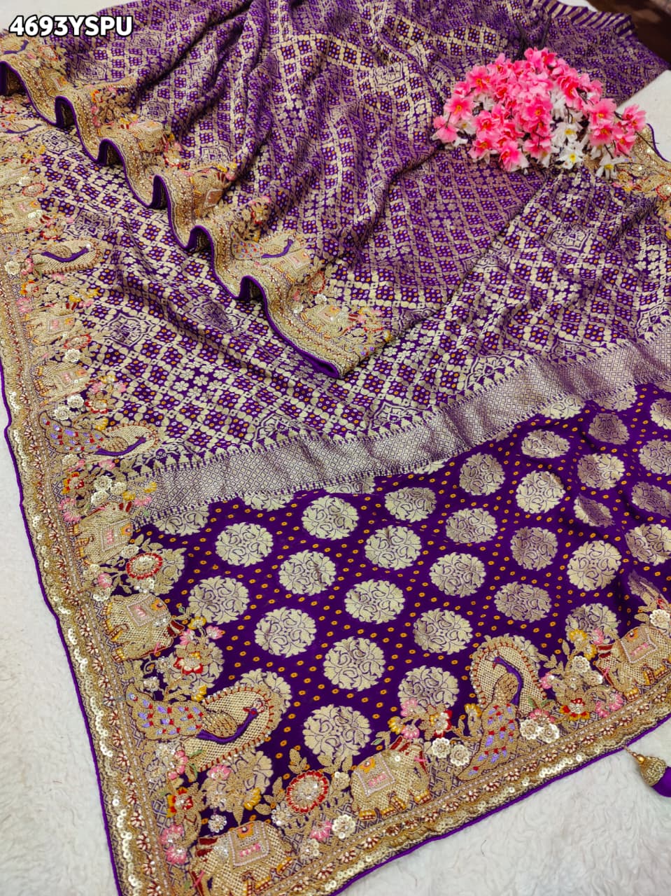 KcPc Premium Georgette Banarasi Festive Wear Sarees TUF