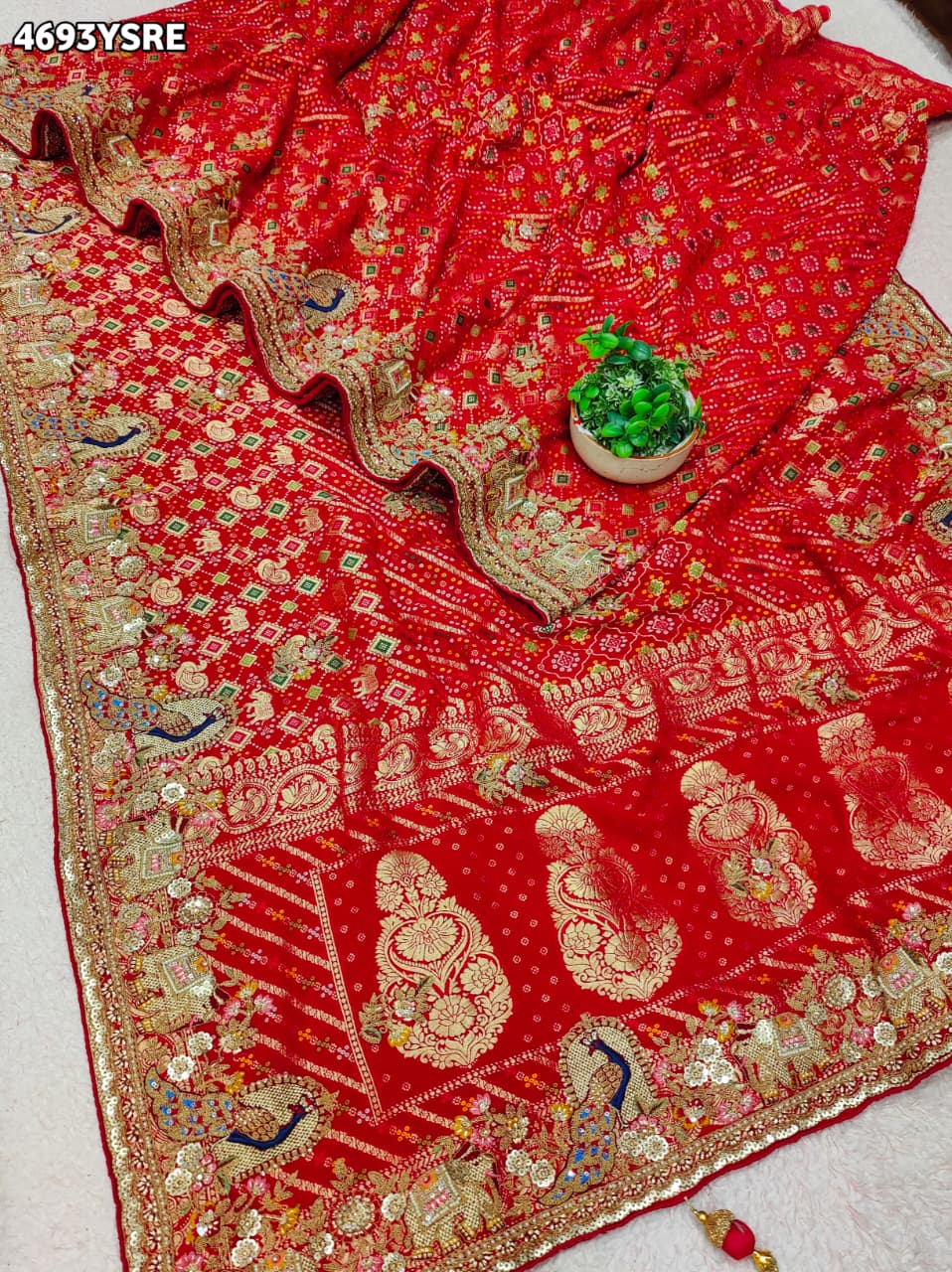 KcPc Luxury Georgette Saree with Heavy EmbroideryTUF