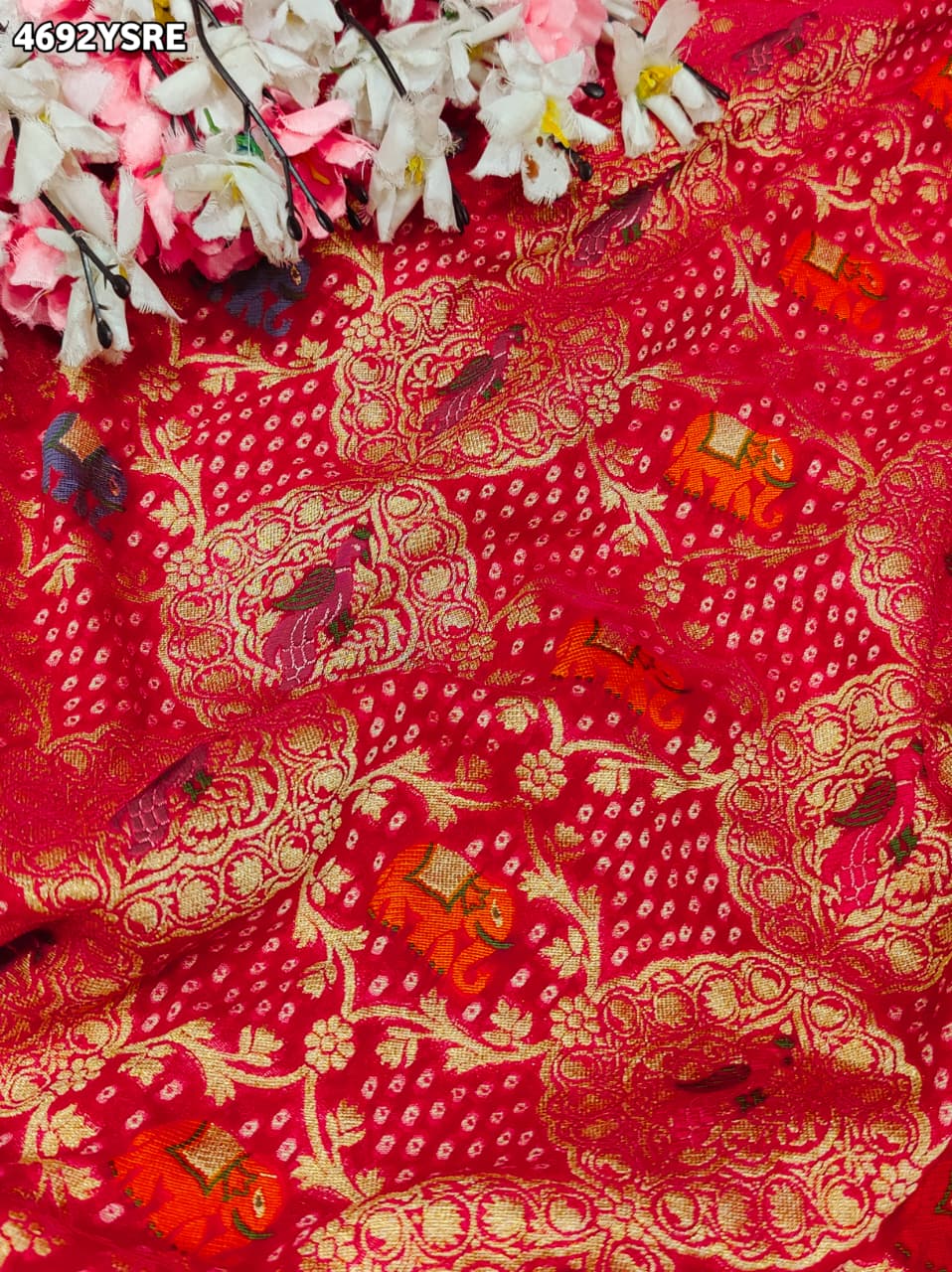 KcPc Georgette Kalamkari Saree with Heavy Embroidery WorkTUF