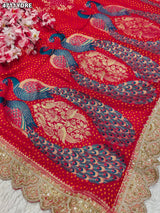 KcPc Designer Banarasi Style Dupatta with Heavy EmbroideryTUF