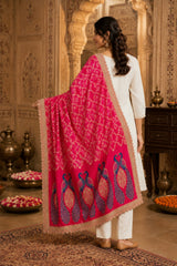 KcPc Traditional Banarasi Dupatta with Rich Bandhani EmbroideryTUF