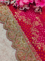 KcPc Traditional Banarasi Dupatta with Rich Bandhani EmbroideryTUF