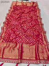 KcPc New Khaddi Georgette Embroidery Heavy Bandhani DupattaSAS