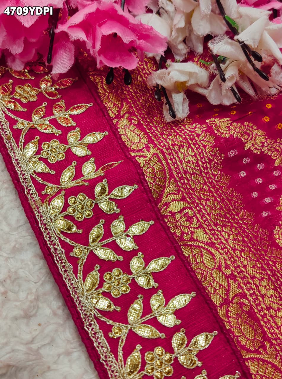 KcPc New Khaddi Georgette Embroidery Heavy Bandhani DupattaSAS
