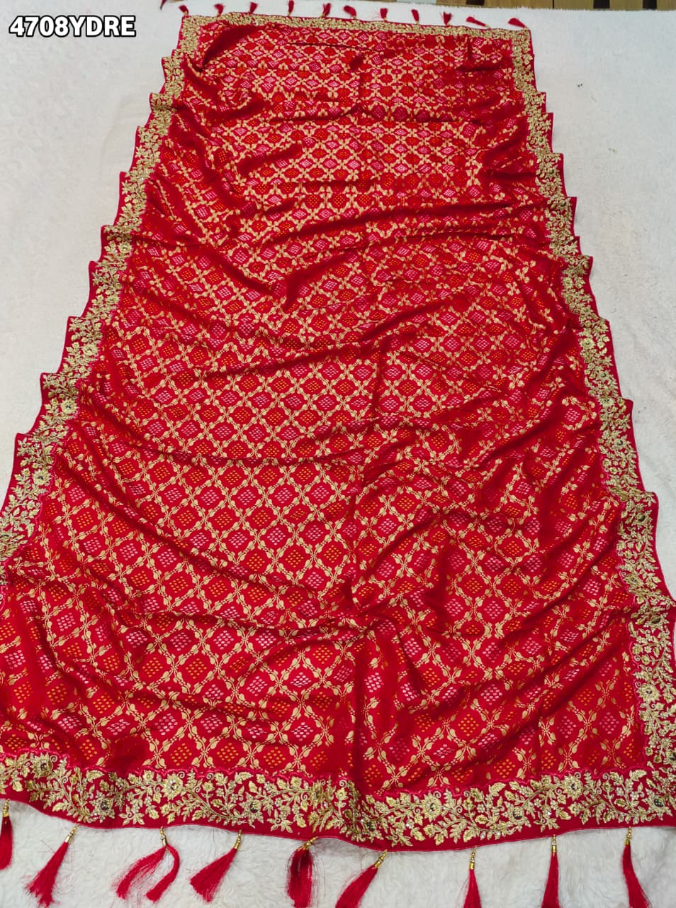 KcPc Premium Khaddi Georgette Dupatta with Heavy EmbroiderySAS