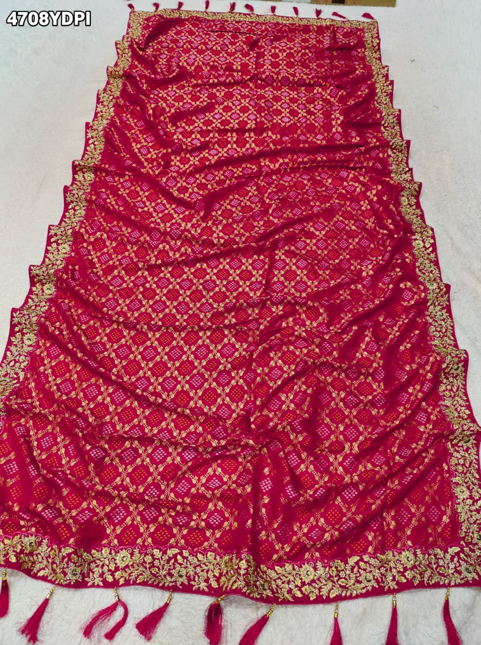 KcPc Premium Ethnic Khaddi Georgette Banarasi Style Dupatta SAS