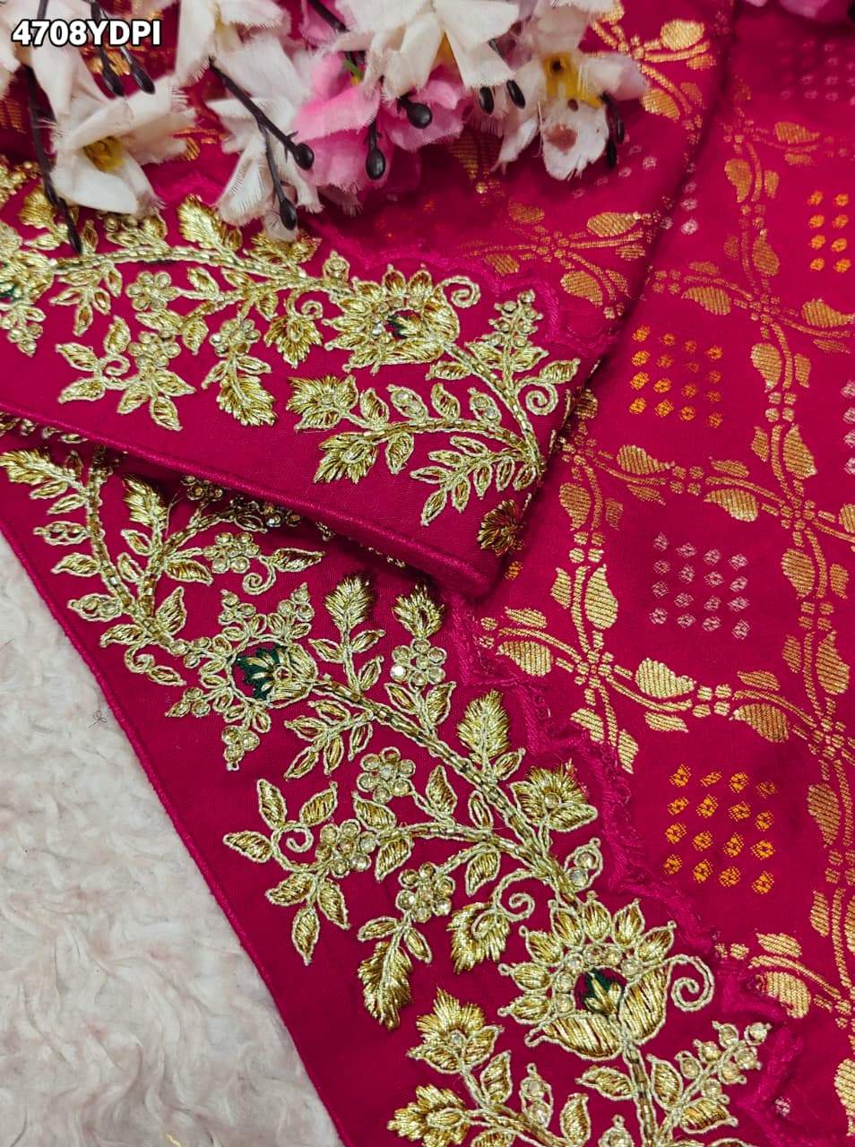 KcPc Premium Ethnic Khaddi Georgette Banarasi Style Dupatta SAS