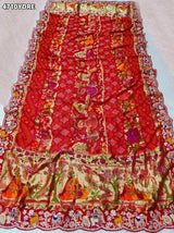 KcPc New Khaddi Georgette kalamkari Style Wth Embroidery Work DupattaTUF