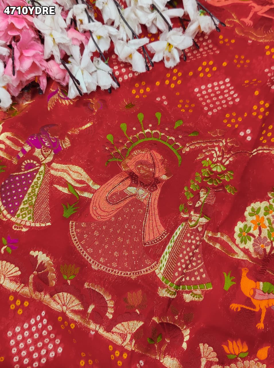 KcPc New Khaddi Georgette kalamkari Style Wth Embroidery Work DupattaTUF