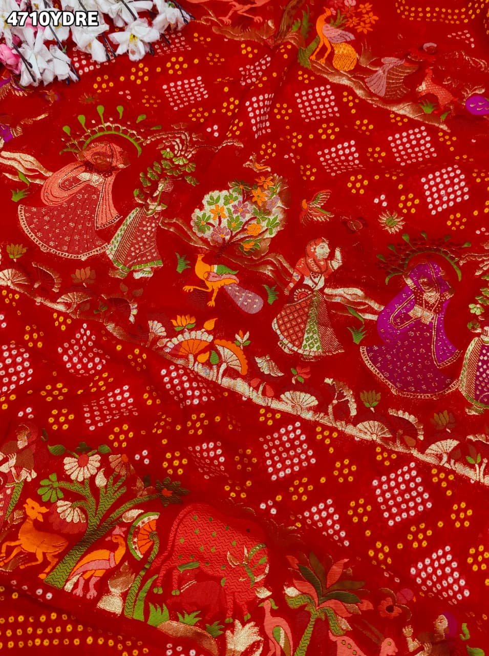 KcPc New Khaddi Georgette kalamkari Style Wth Embroidery Work DupattaTUF
