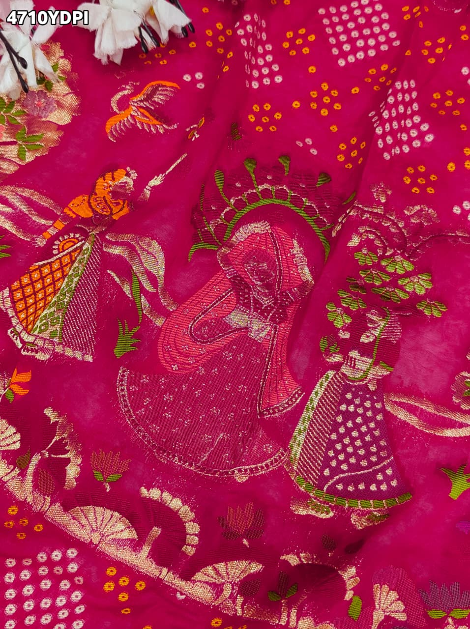 KcPc Latest Khaddi Georgette kalamkari Style Wth Embroidery Work DupattaTUF