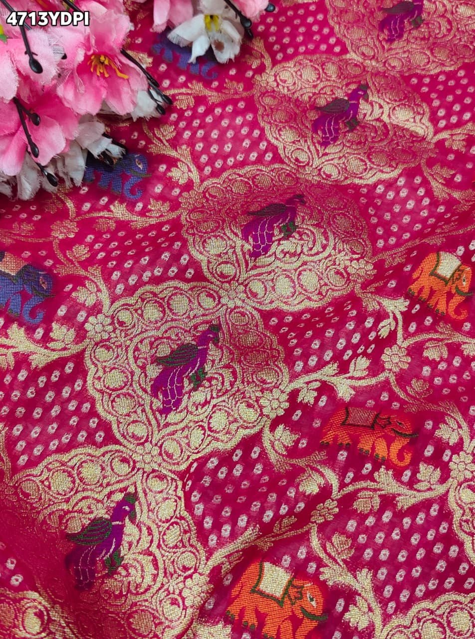 KcPc New Khaddi Georgette Embroidery Heavy Border Work DupattaTUF