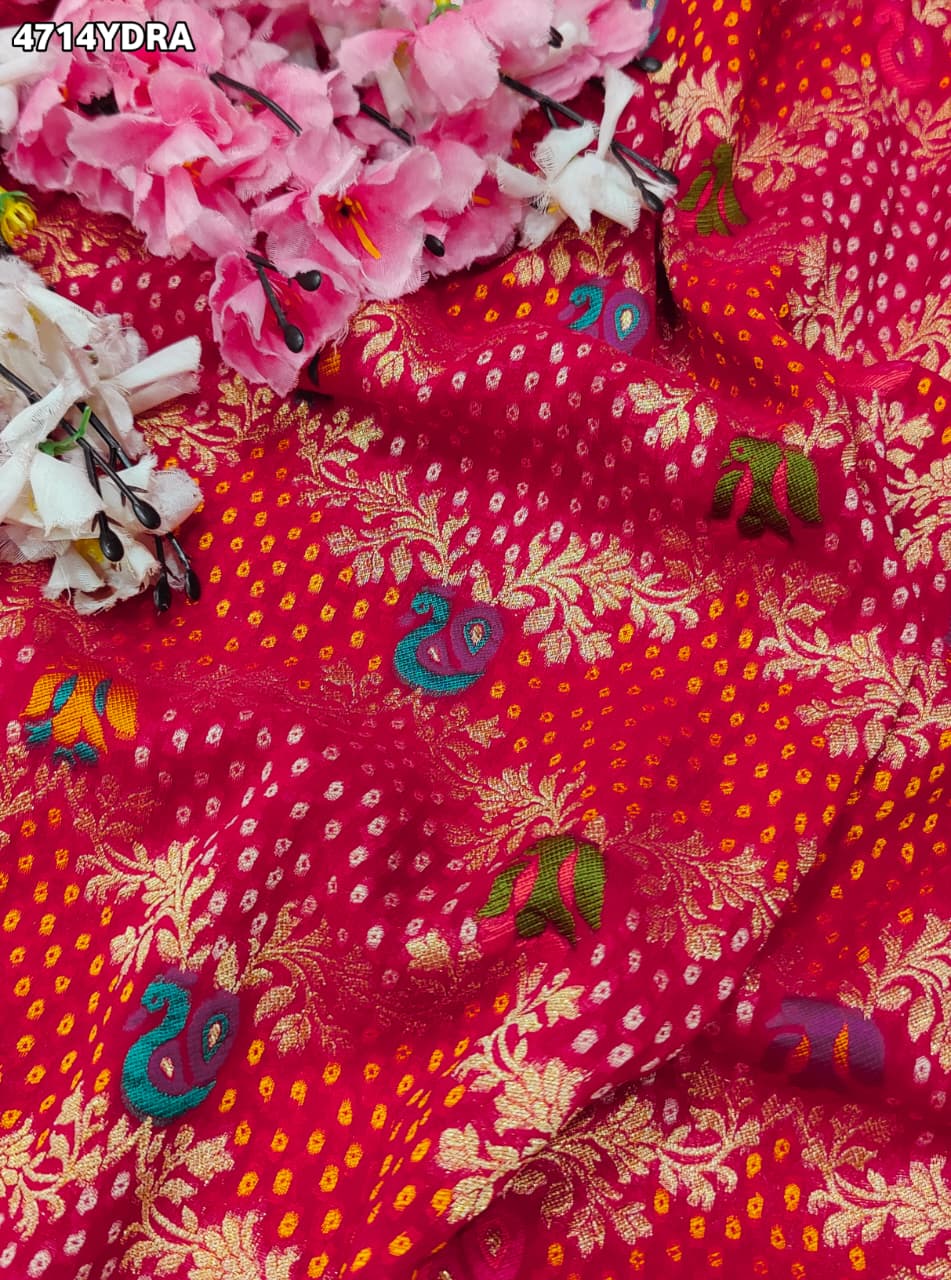 KcPc Letest Khaddi Georgette kalamkari Style With Embroidery Work DupattaTUF