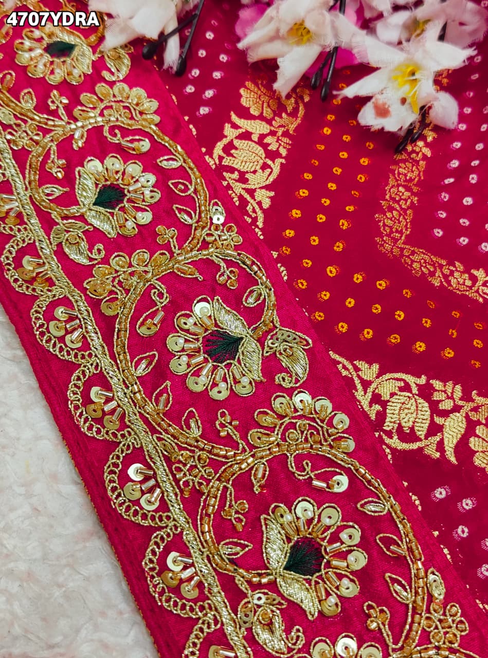 KcPc Letest Khaddi Georgette Banarasi Style With Embroidery Work DupattaSAS