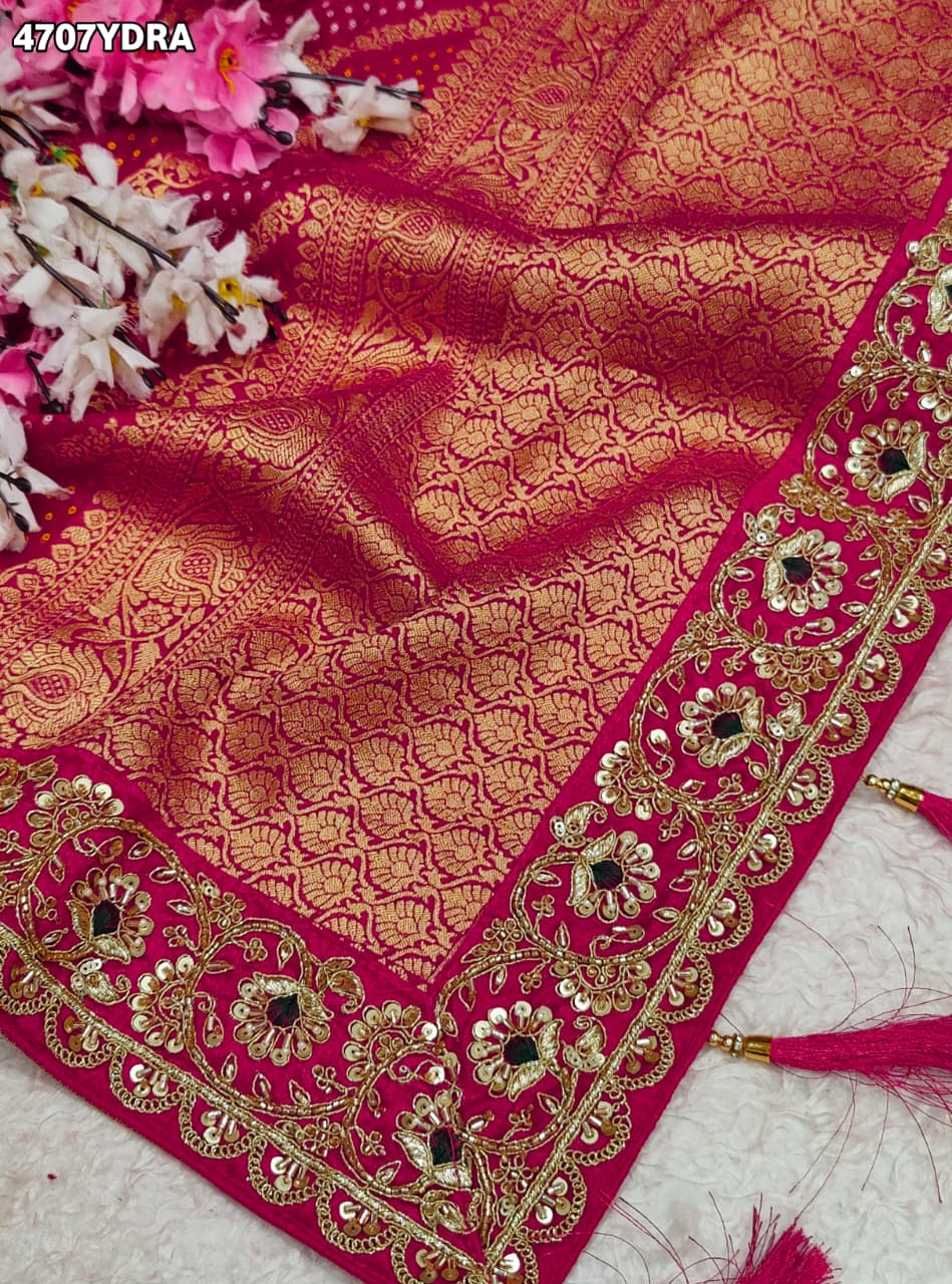 KcPc Letest Khaddi Georgette Banarasi Style With Embroidery Work DupattaSAS