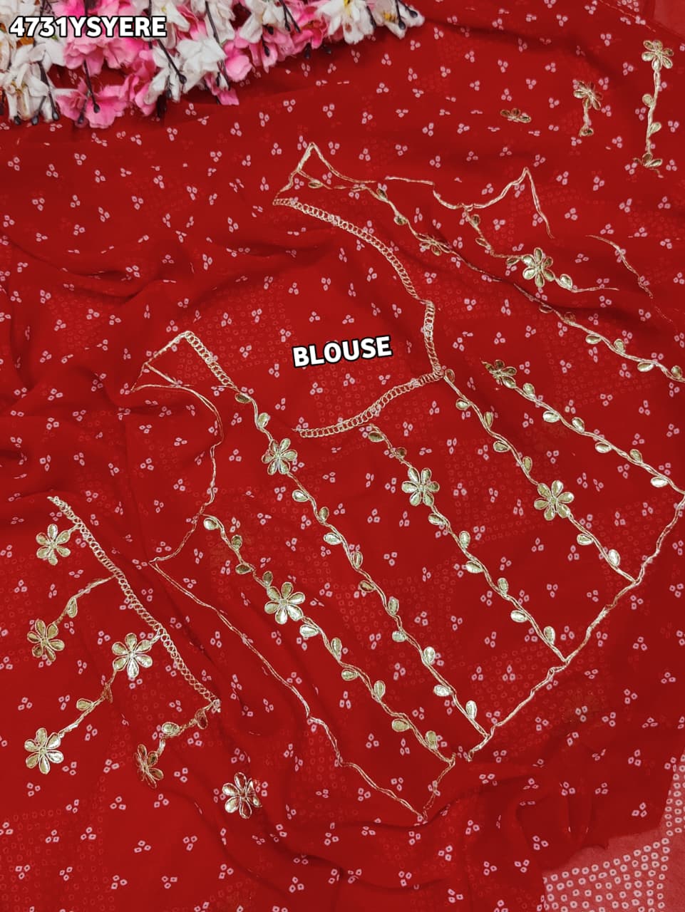 KcPc Georgette Sarees with Traditional GotapattiKDN