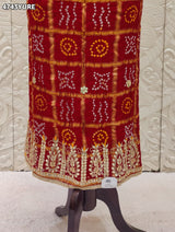 KcPc Premium Gaji Silk Bandhani Suit Set with Gotapatti Work JITEN