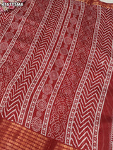 KcPc Premium Cotton Silk Zig Zag Saree with Zari Border STL