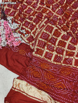 KcPc Traditional Semi Gaji Silk Bandhani Saree Online MSC