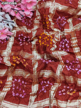 KcPc Traditional Semi Gaji Silk Bandhani Saree Online MSC