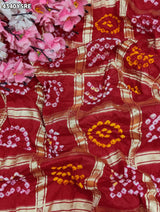 KcPc Premium Bandhani Style Semi Gaji Silk SareeMSC