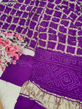 KcPc Royal Semi Gaji Silk Bandhani Saree for Festive WearMSC