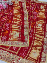 KcPc Royal Bandhani Chunri with Traditional Zardosi WorkMNL