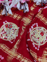 KcPc Royal Bandhani Chunri with Traditional Zardosi WorkMNL