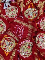 KcPc Royal Bandhani Chunri with Traditional Zardosi WorkMNL