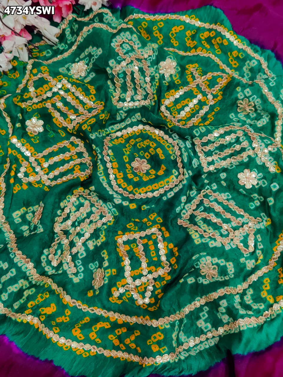 KcPcRoyal Gaji Silk Saree with Gota Patti WorkAMT