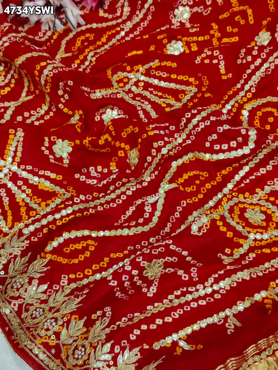 KcPcRoyal Gaji Silk Saree with Gota Patti WorkAMT