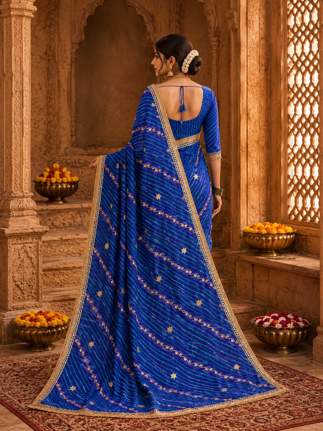 KcPc Designer Gotapatti Work Georgette Leheriya Saree MHS