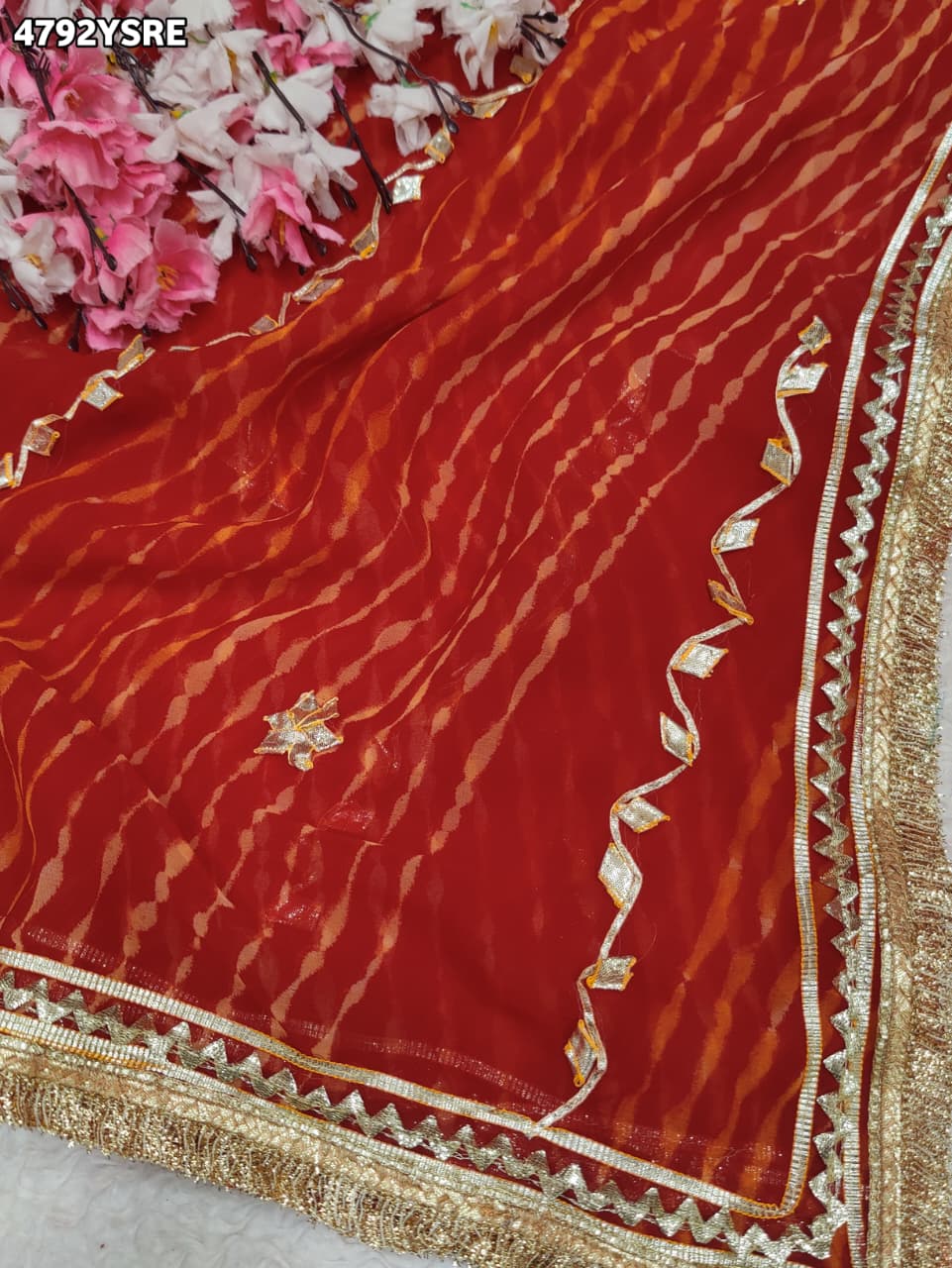 KcPc Royal Georgette Saree with Gotapatti Work MHS