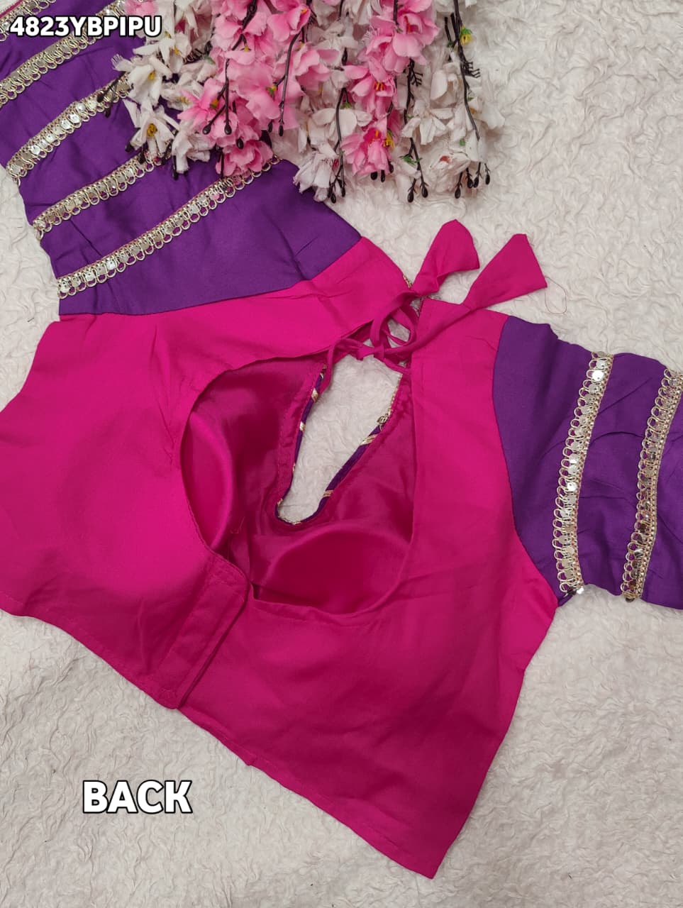 KcPc Premium Cotton Silk Ready to Wear Blouse with Mirror WorkPRD