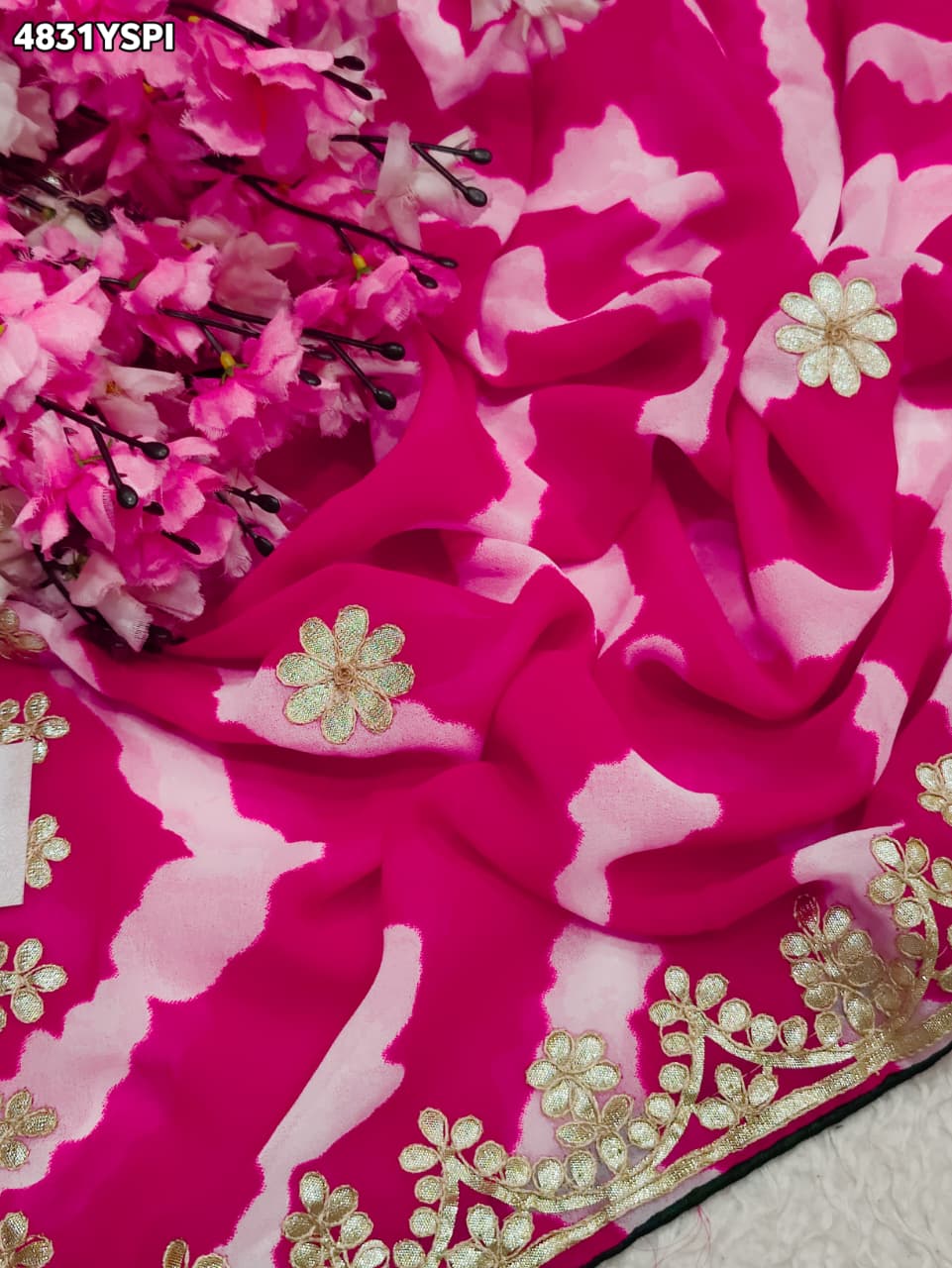 KcPc Latest Leheriya Style Saree Collection for Women