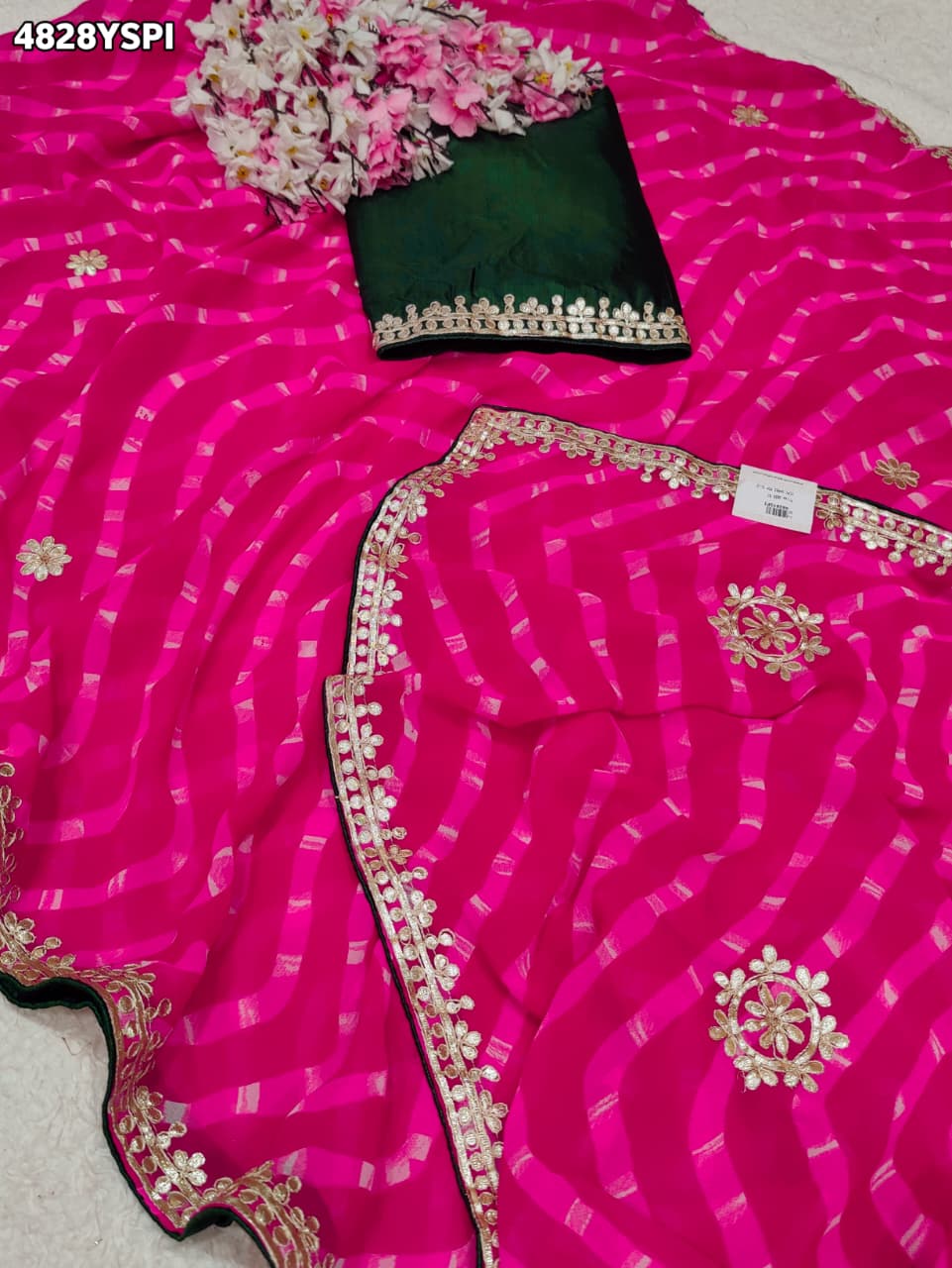 KcPc Georgette Sarees with Gota Patti WorkPDM