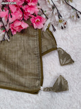 KcPc Designer Stone Work Cotton Silk Kalamkari SareeGAN