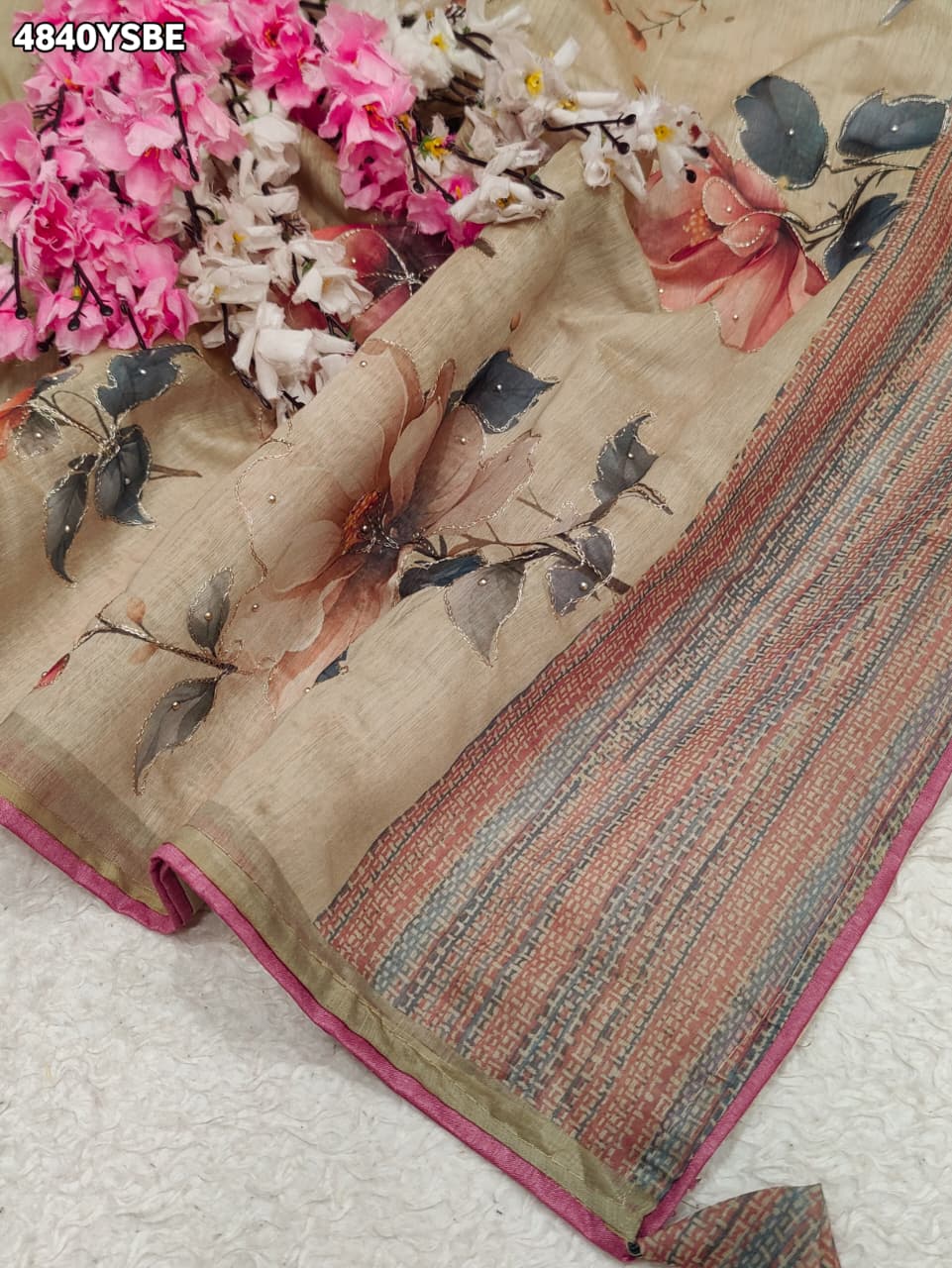 KcPc Premium Cotton Silk Saree with Designer Stone WorkGAN