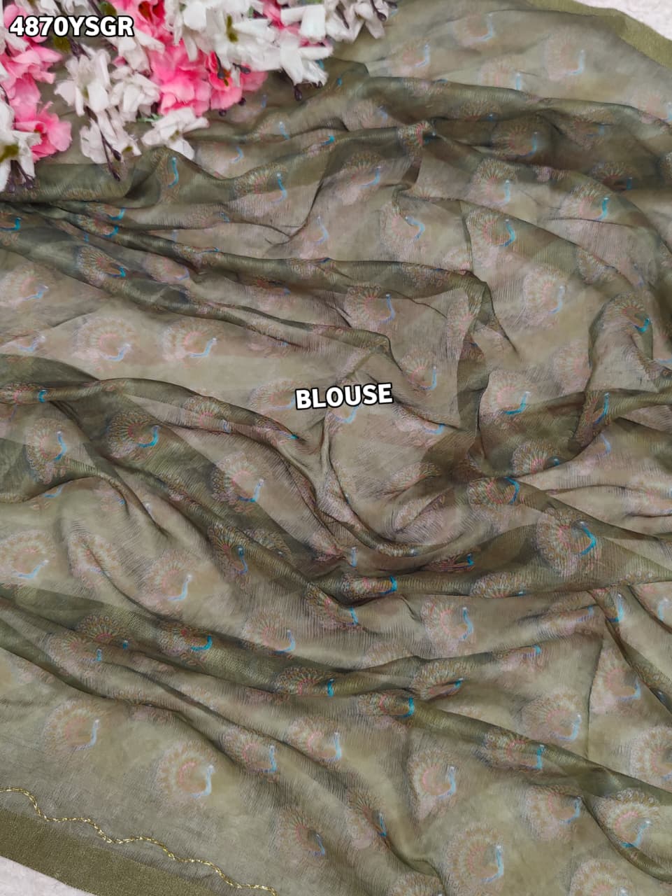 KcPc Traditional Leheriya Cotton Silk Saree with Designer Aari Tari WorkSTL