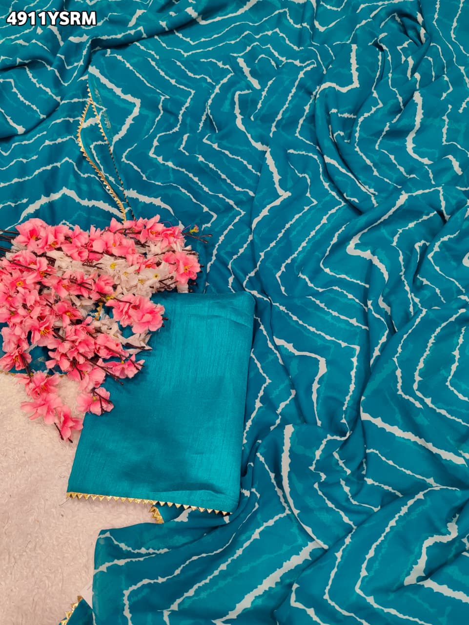 KcPc Designer Zig Zag Cotton Silk Saree for WomenSRK