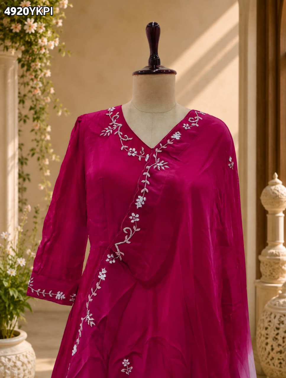 KcPc Chinon Silk Indo Western Lehenga with Cutdana WorkMLML
