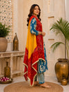 KcPc Beautiful Bandhani Georgette Pila Chunri for Traditional Wear