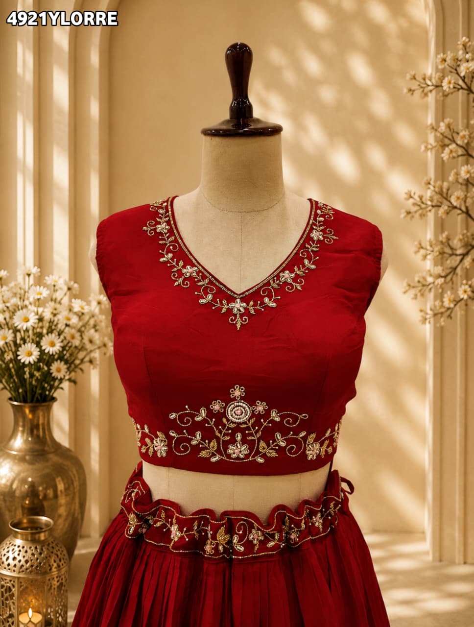 KcPc Chinon Silk Indo Western Lehenga with Cutdana WorkMLML