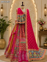 KcPc Beautiful Crepe Silk Printed Lehenga for Festive Wear BHUTA
