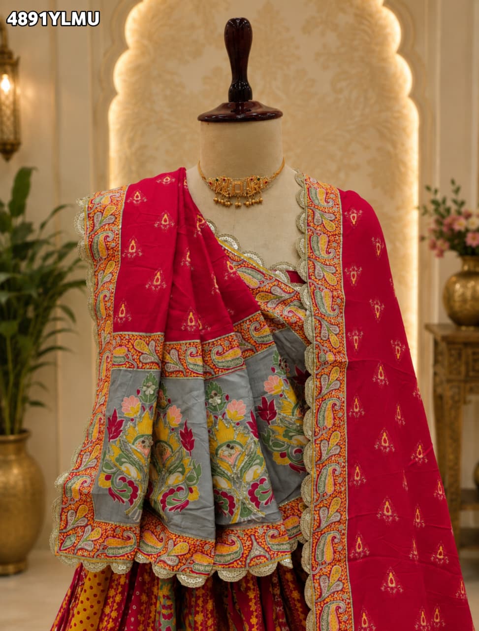KcPc Beautiful Crepe Silk Printed Lehenga for Festive Wear BHUTA