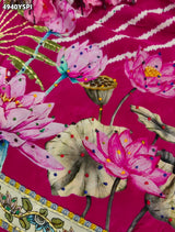 KcPc Beautiful Pure Silk Kalamkari Style Saree with Thread WorkBRC