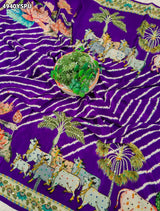 KcPc Traditional Kalamkari Pure Silk Saree with Thread WorkBRC