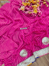 KcPc Traditional Leheriya Georgette Lehenga with Gota WorkMHS