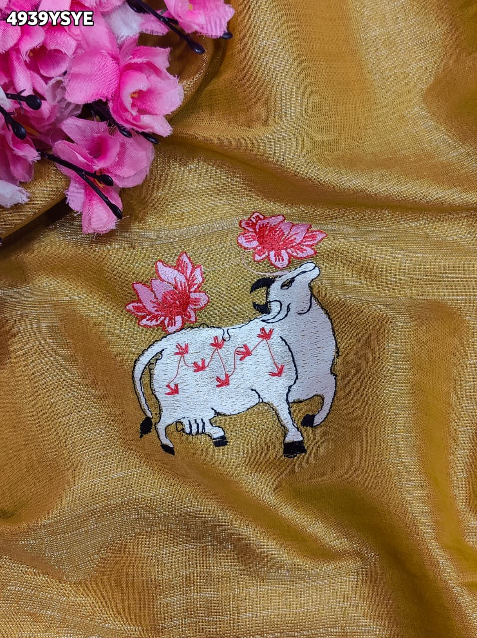 KcPc Tissue Silk Banarasi Saree with Kashida WorkSWA